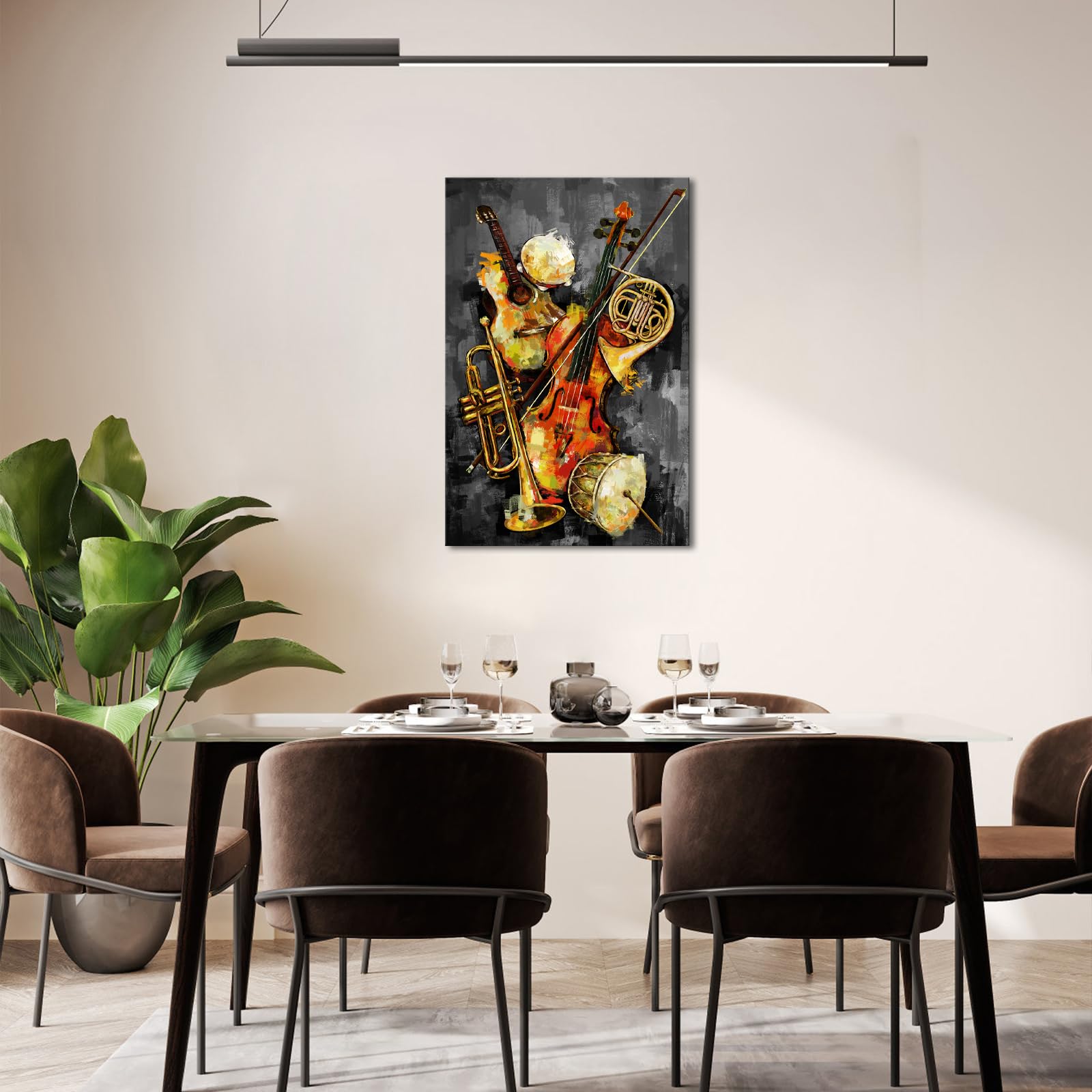 Amazon.com: iHAPPYWALL Vintage Music Canvas Wall Art Abstract